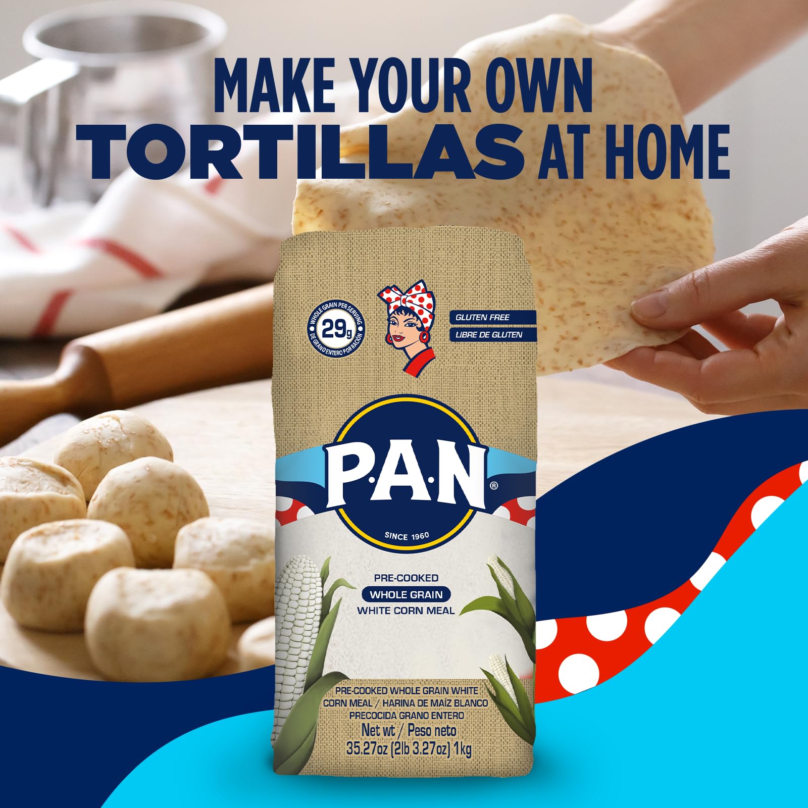PAN whole grain corn meal offers fiber-rich base for meals