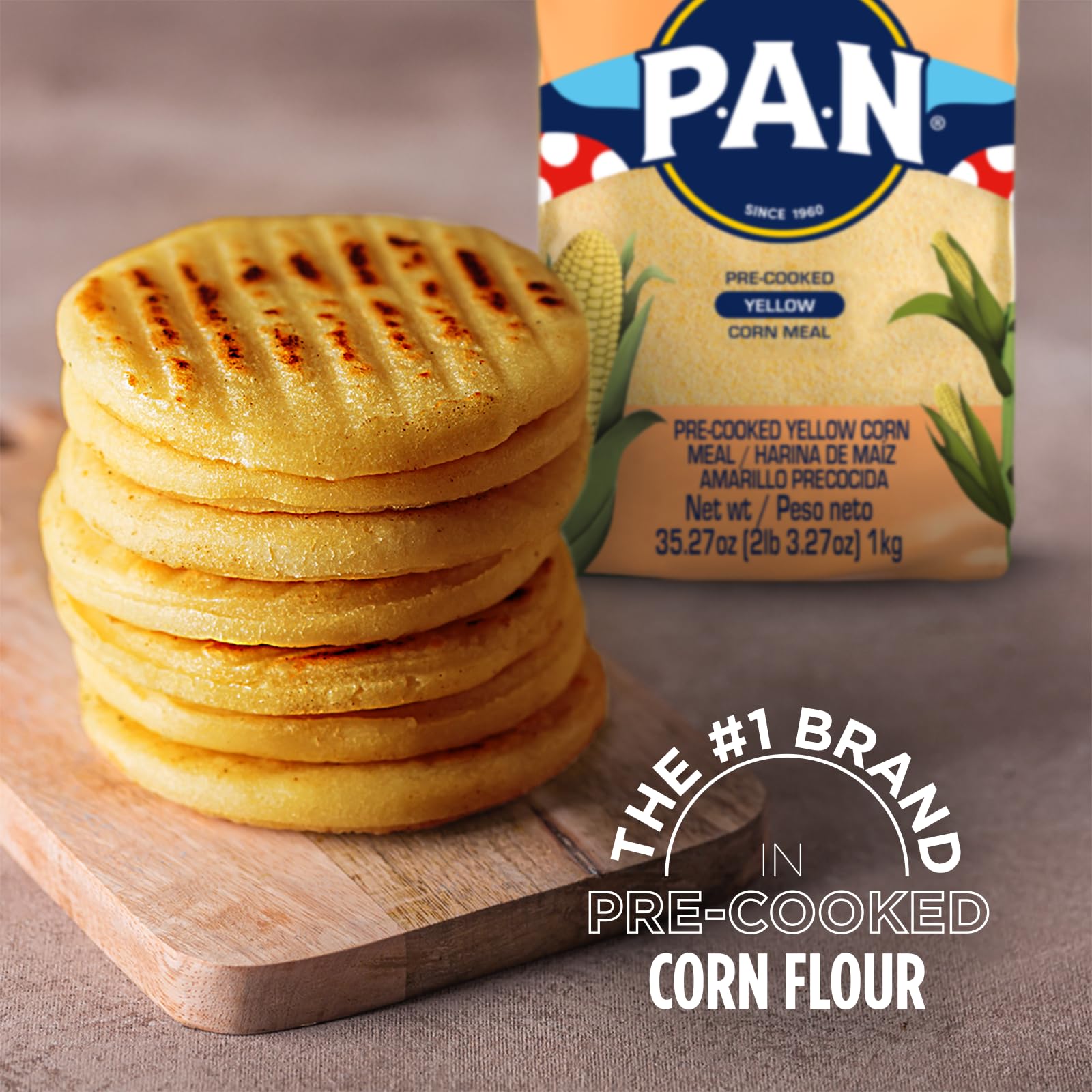 P.A.N. yellow corn meal tortillas for authentic Latin flavors.