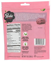 Panda Licorice Raspberry purée close-up highlights real fruit flavor for natural taste.