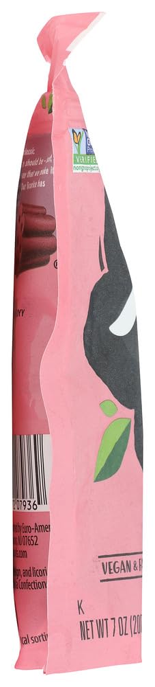 Panda Licorice Raspberry resealable bag keeps freshness on the go.