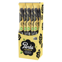 Panda Natural Soft Original Licorice packaging highlights convenient on-the-go bars.