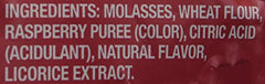 Panda Raspberry Licorice chewy texture close-up invites tasting.