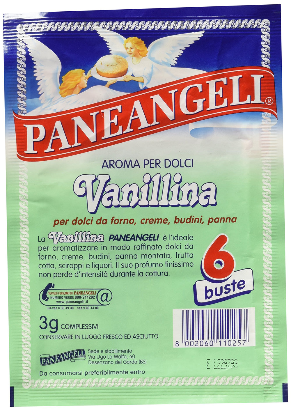 Paneangeli Vanillina powder being sprinkled into batter for enhanced aroma.