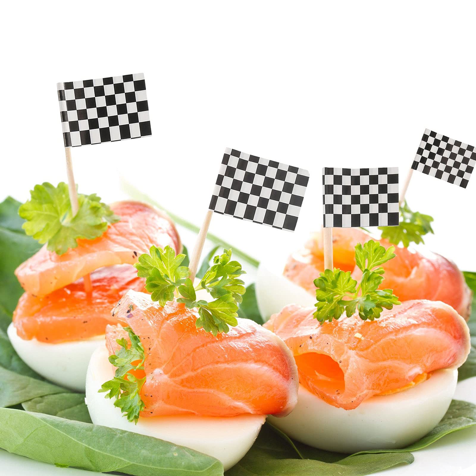 Pangda checkered flag toppers are perfect for DIY cake decorations and photos