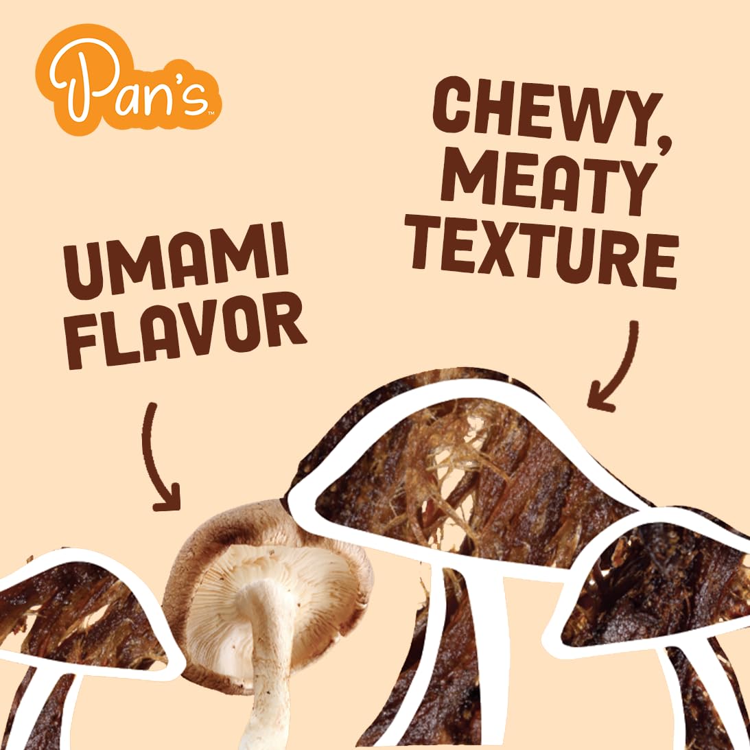 Pan's Mushroom Jerky vegan plant-based bite for diverse diets