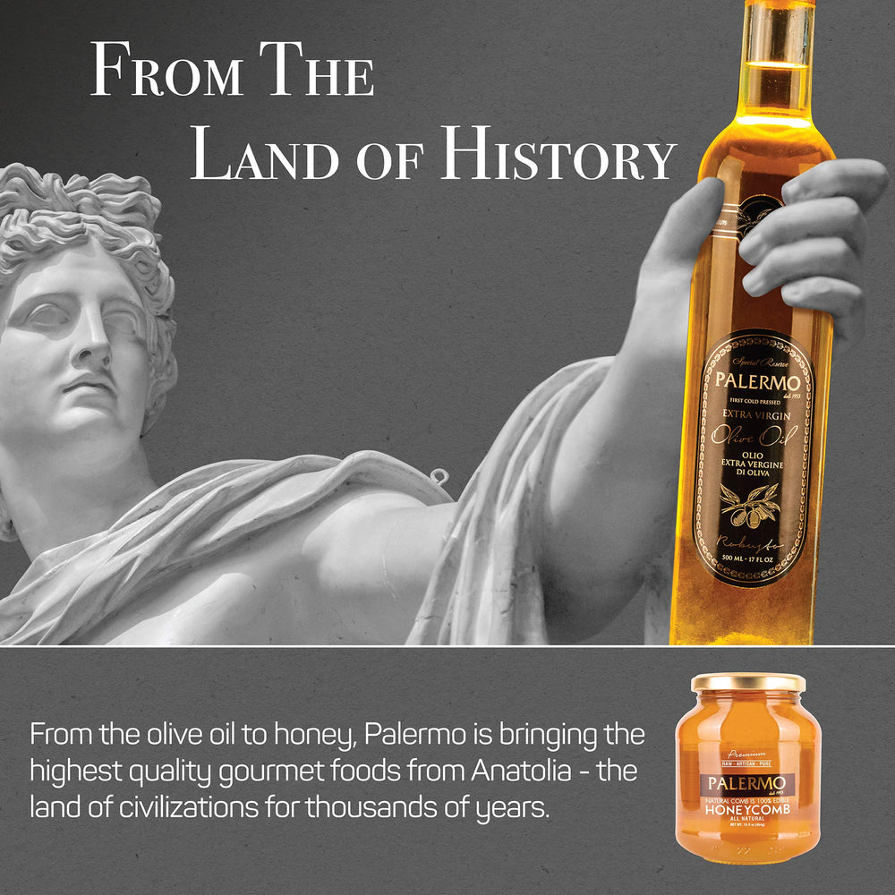 Papa Palermo honeycomb from the Mediterranean, authentically sourced and sustainably harvested.