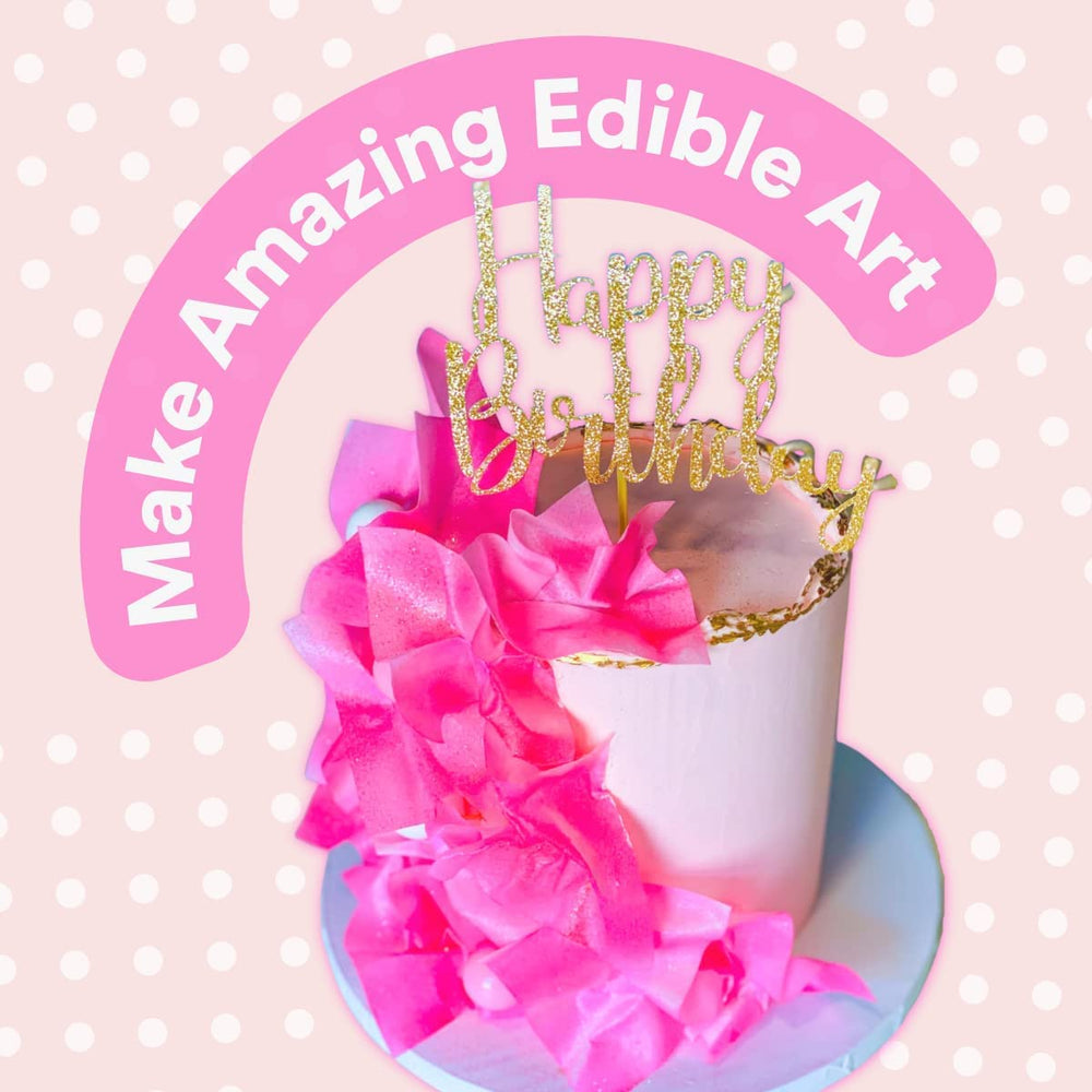 paper2eat cake decoration idea using wafer sheet for delicate accents