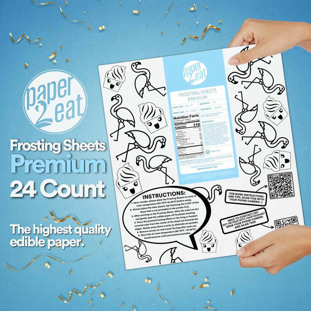 paper2eat edible icing sheets for high-resolution printing on treats