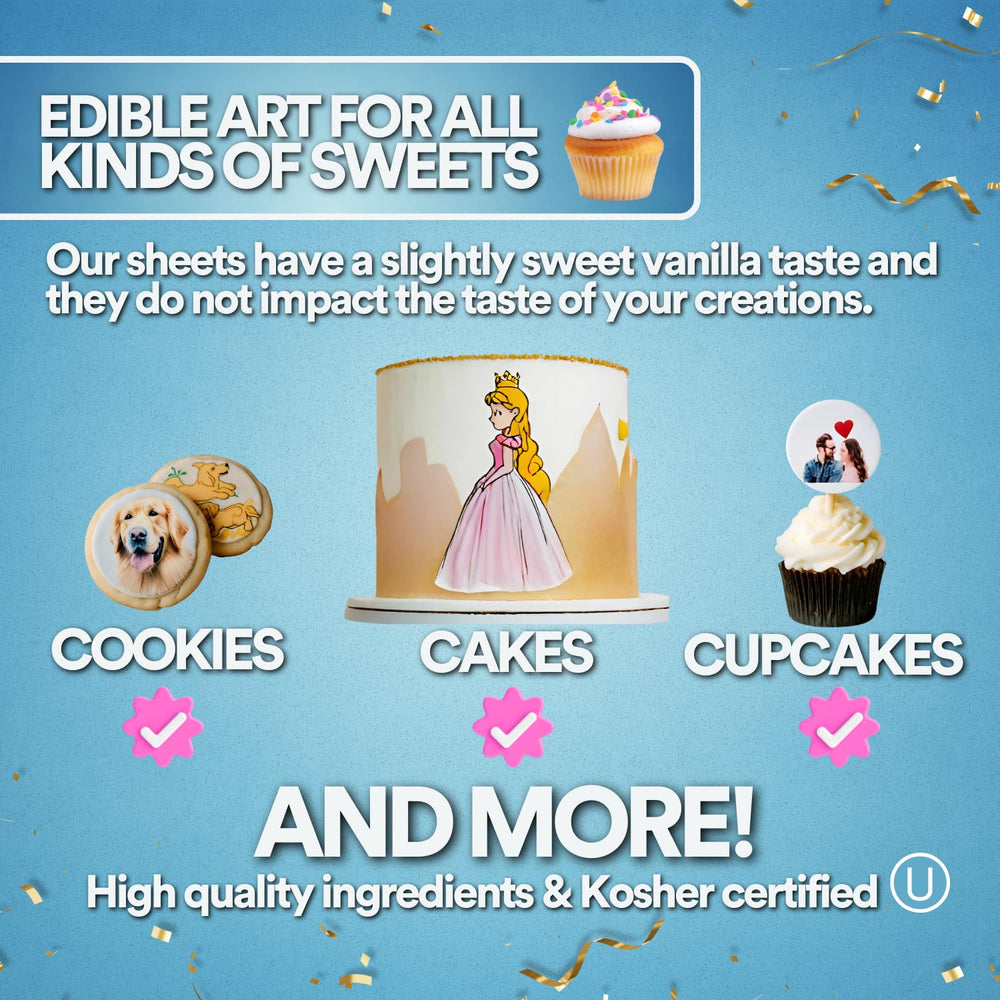 paper2eat Frosting Sheets ideal for cake decorating ideas and toppers