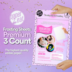 paper2eat frosting sheets closeup edges highlights smooth, printable surface for images