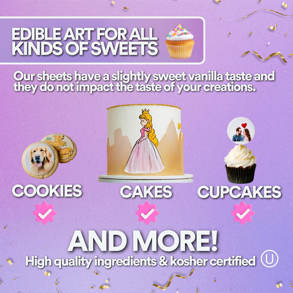 paper2eat frosting sheets kosher-vegan info communicates allergen-friendly design