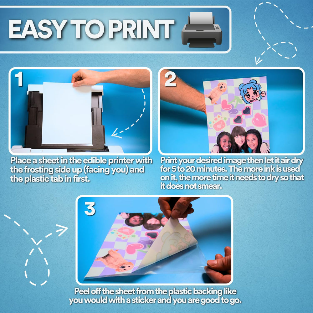 Paper2Eat frosting sheets provide vegan and gluten-free options for diets.