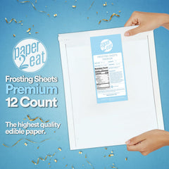 paper2eat Frosting Sheets white edible icing for vibrant cake decorating