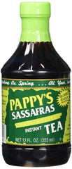 Pappy's Sassafras Tea Concentrate bottle front for quick flavor.