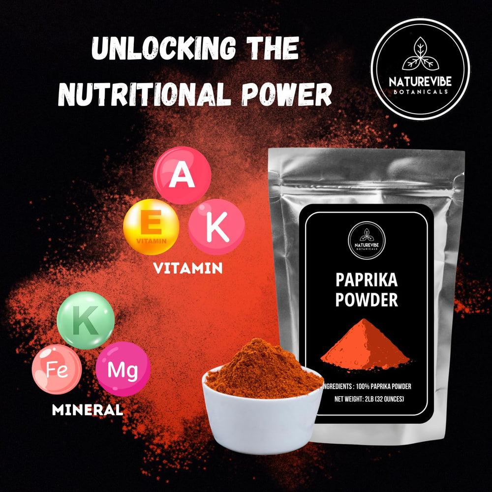 Paprika powder sprinkle into sauce demonstrates color enhancement.