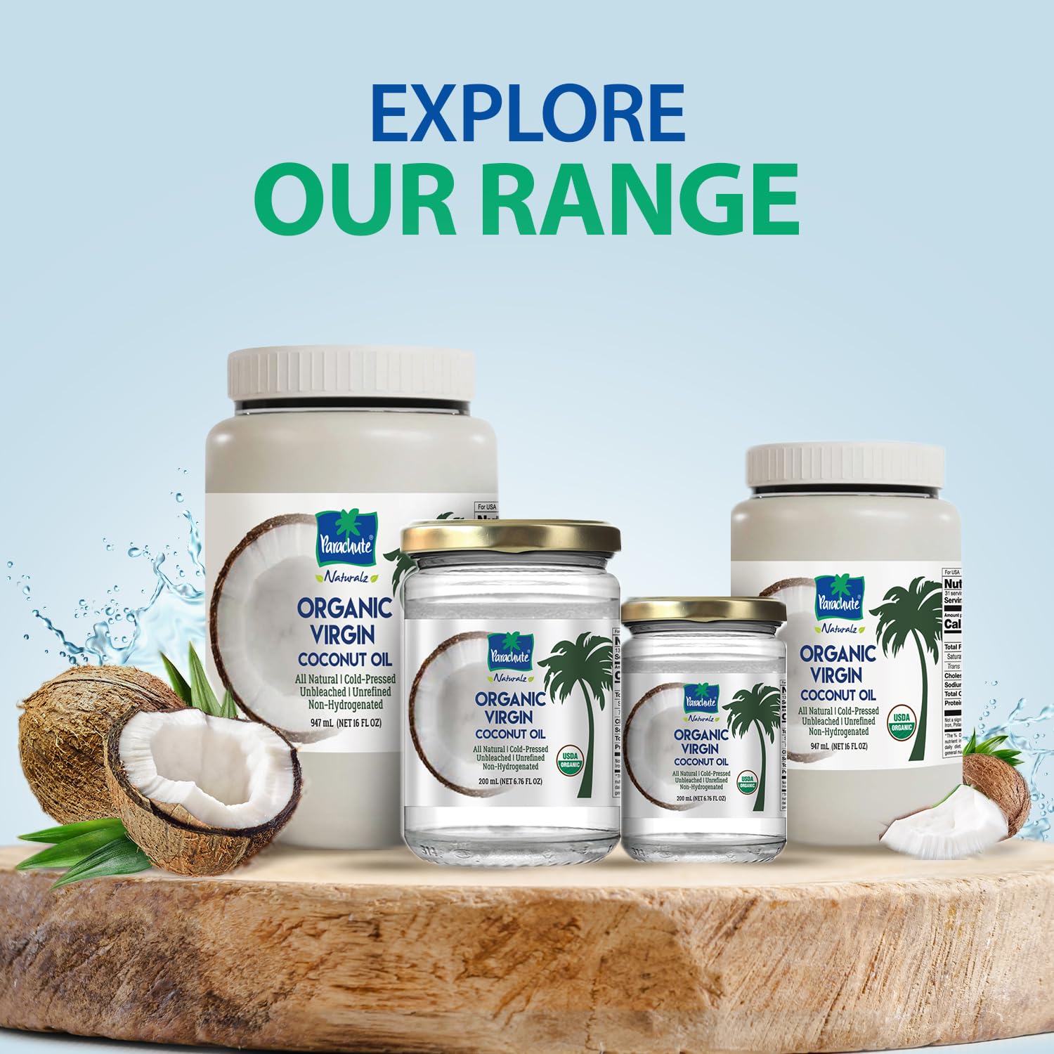 Parachute Naturalz coconut oil for dressings and baking flavor profile.