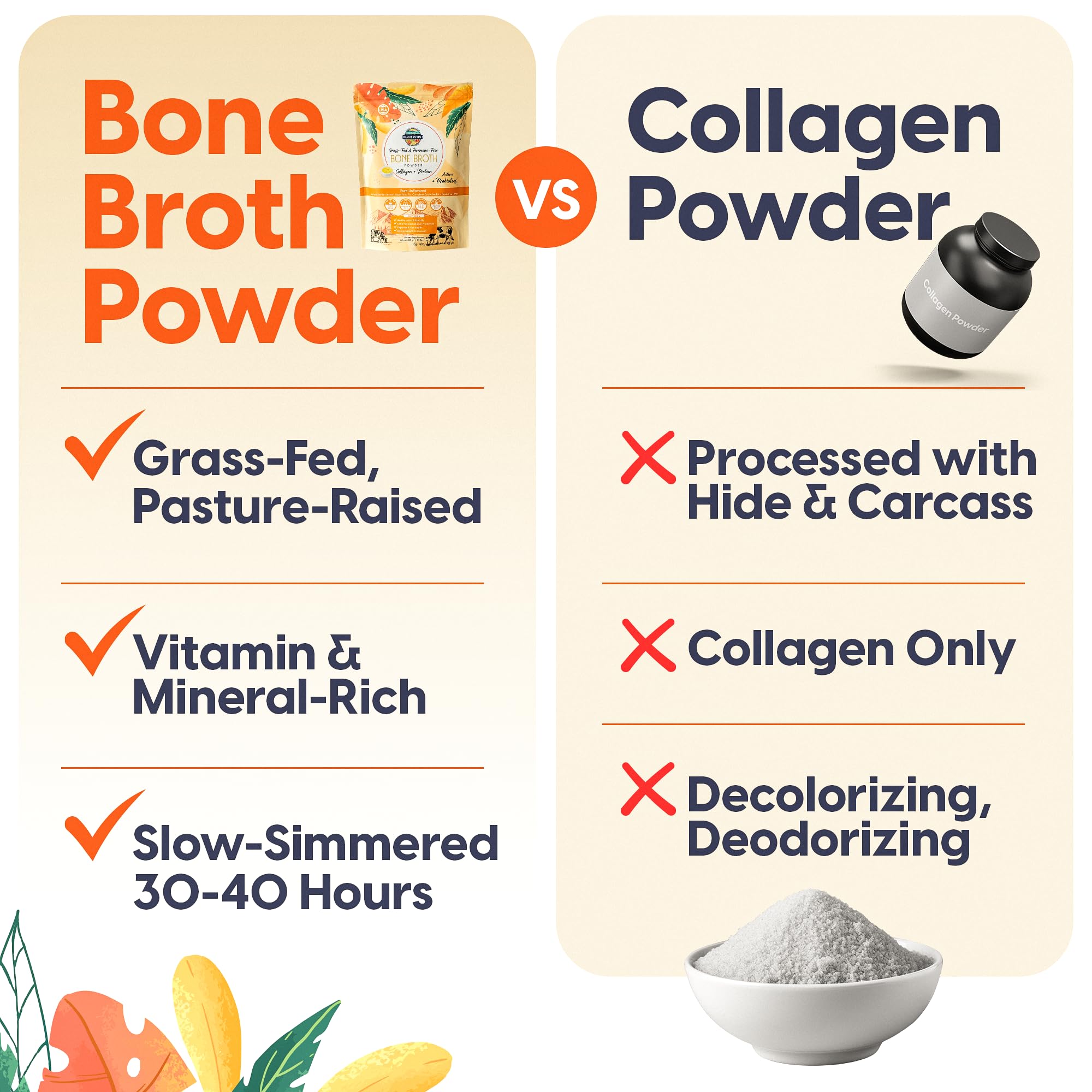 Paradise Naturals broth in smoothie, illustrating versatility for beverages and recipes.