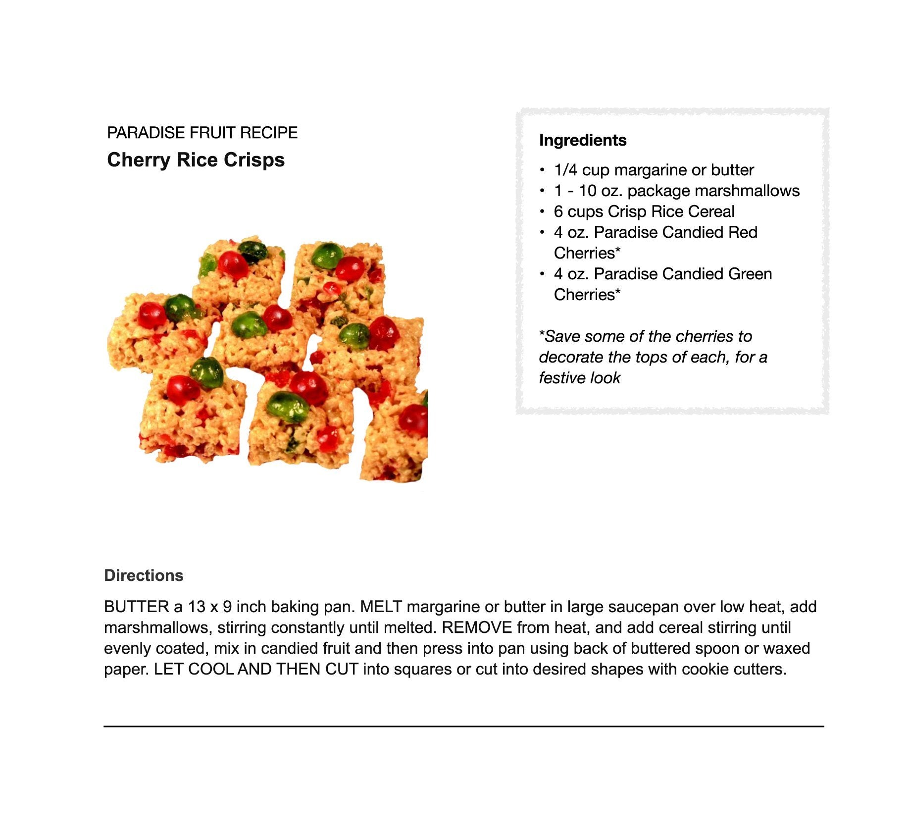 Paradise red candied cherries as a versatile baking ingredient for desserts