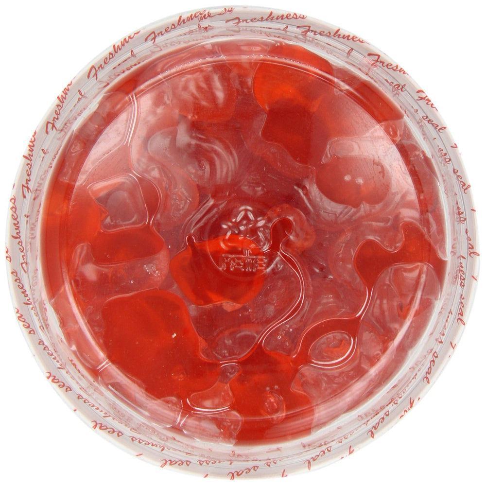 Paradise red candied cherries close-up showcasing vibrant color and chewy texture