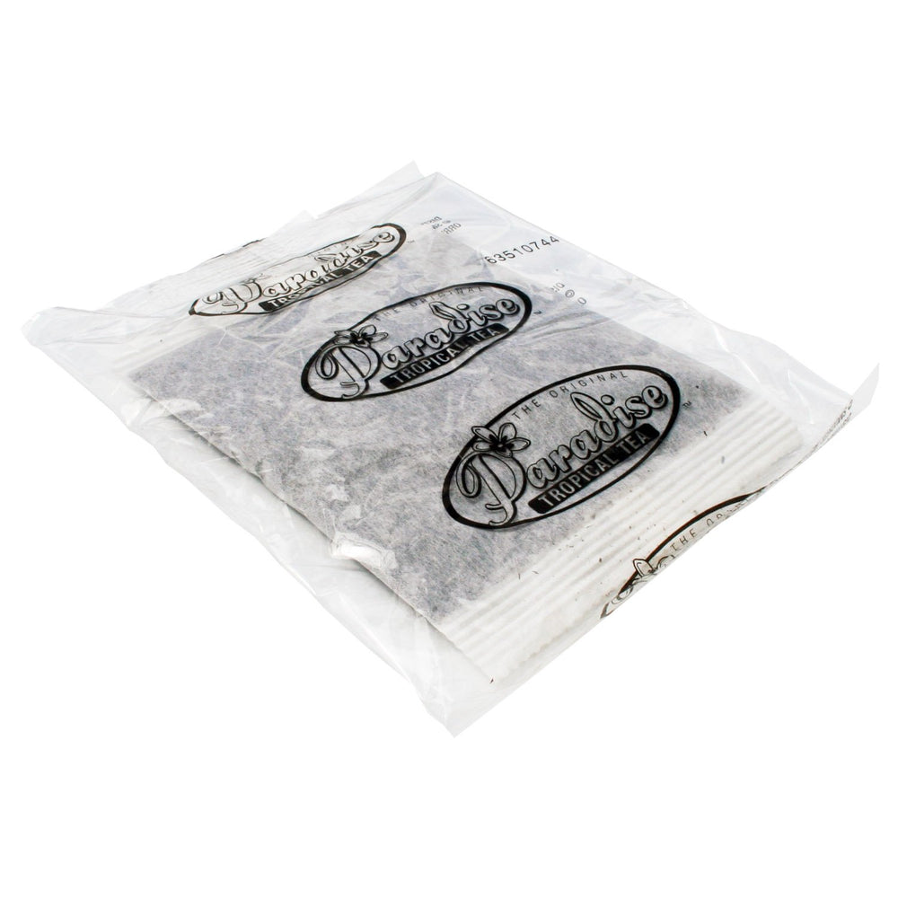 Paradise Tea original tea packaging updated to silver film for freshness