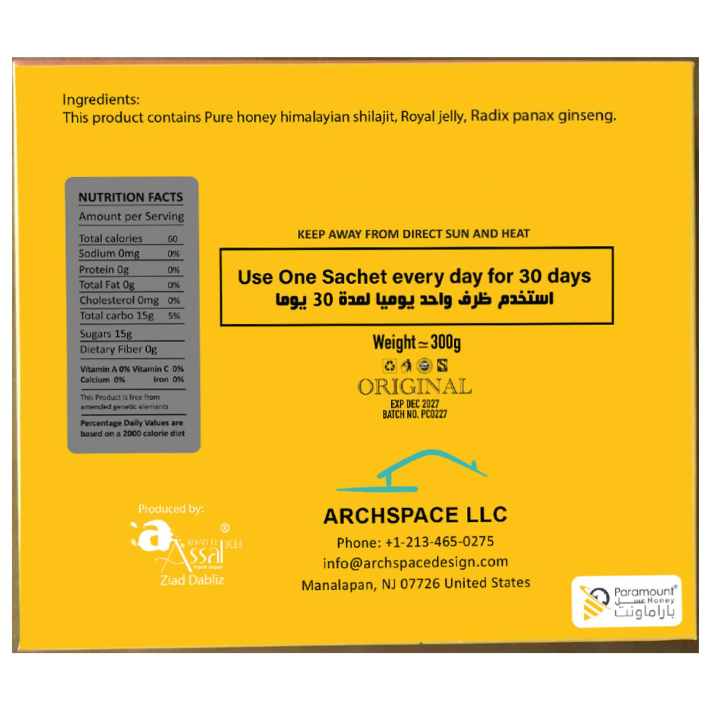 Paramount Honey Shilajit sachet pour into tea for flavor and ease.