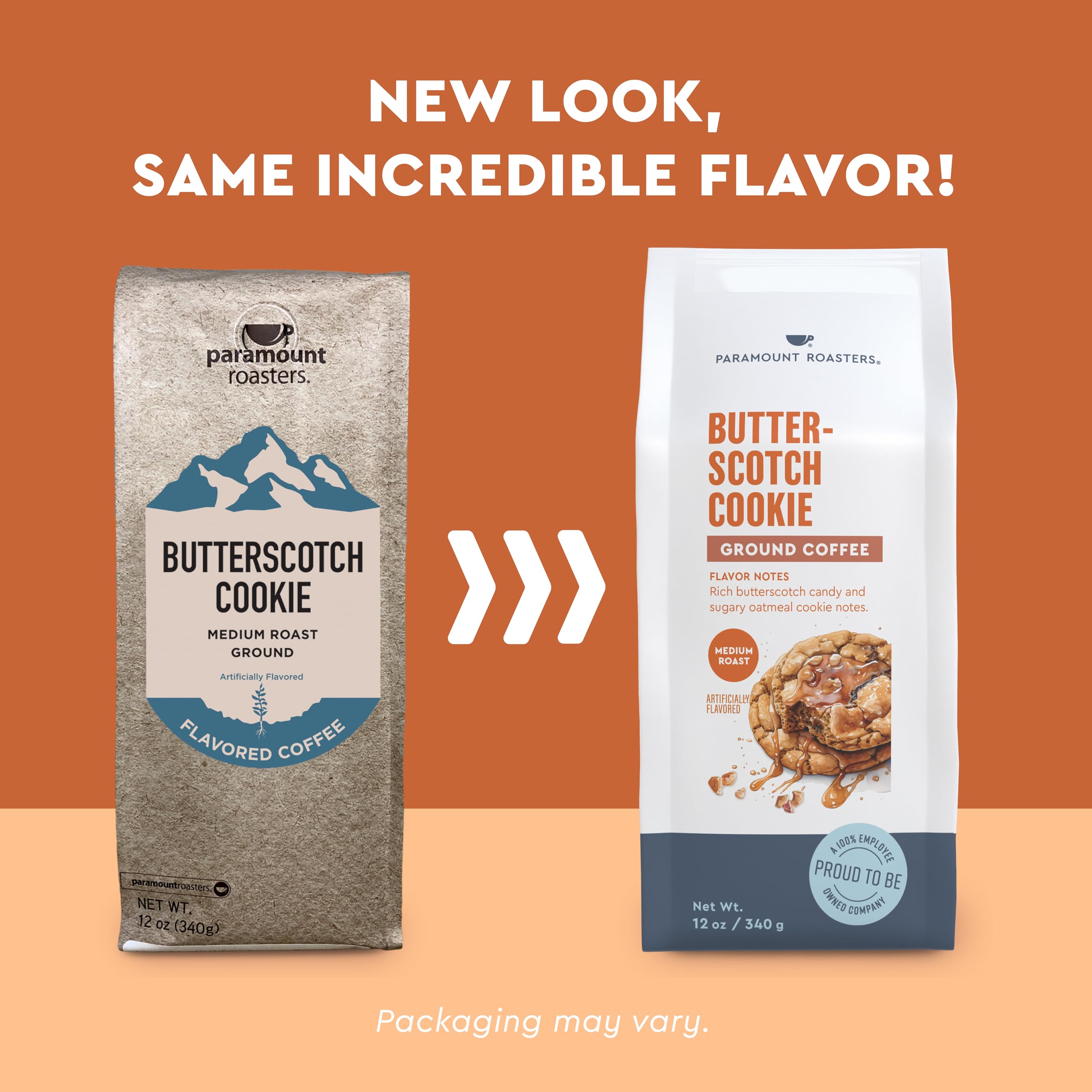 Steaming cup of Paramount Roasters Butterscotch Cookie for cafe-style comfort at home