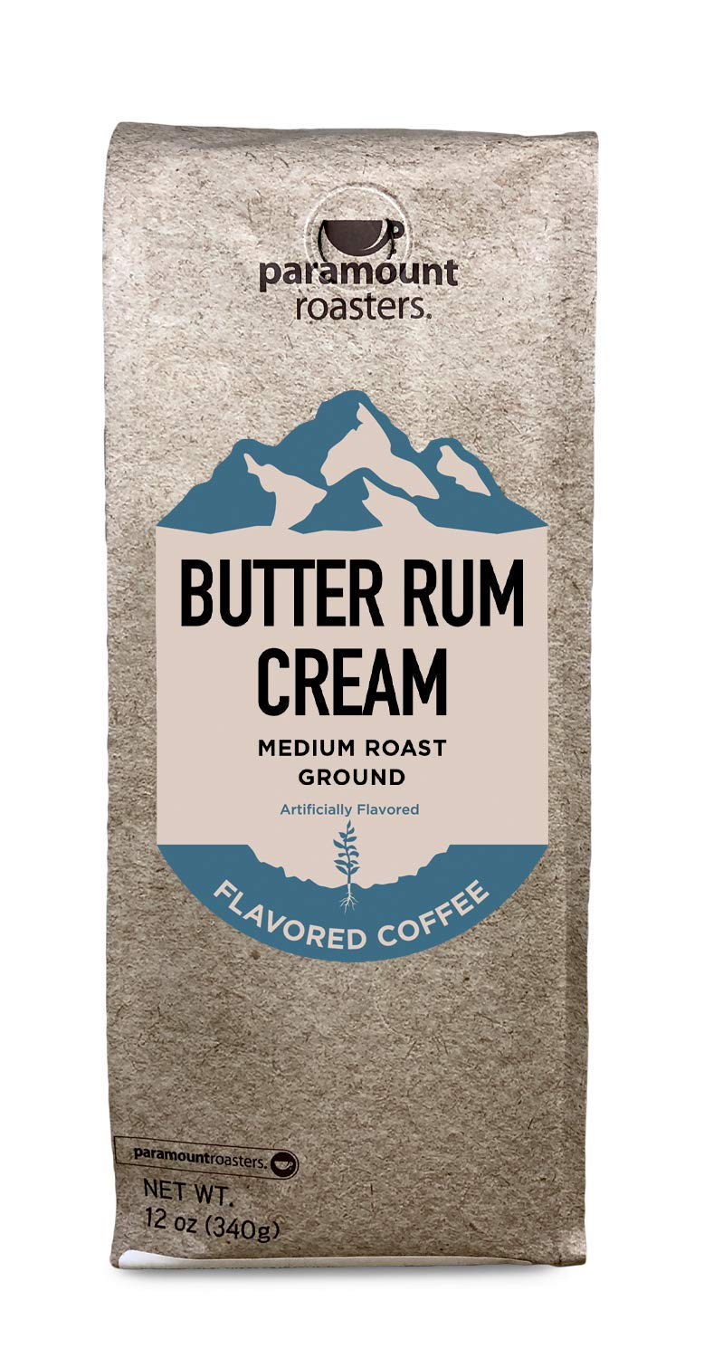 Paramount Roasters Butter Rum Cream coffee cup with steam