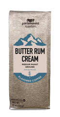 Paramount Roasters Butter Rum Cream coffee cup with steam