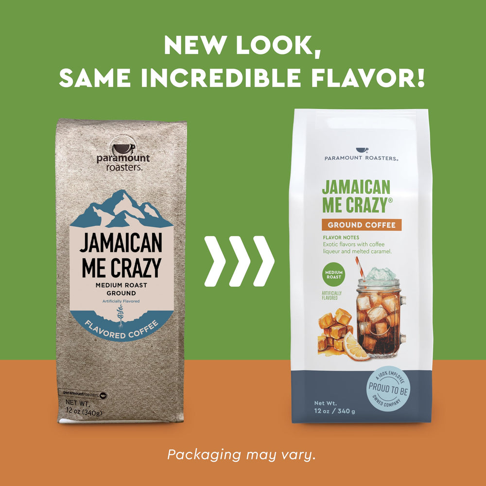 Paramount Roasters Jamaican Me Crazy ground coffee ready to brew for rich mornings.