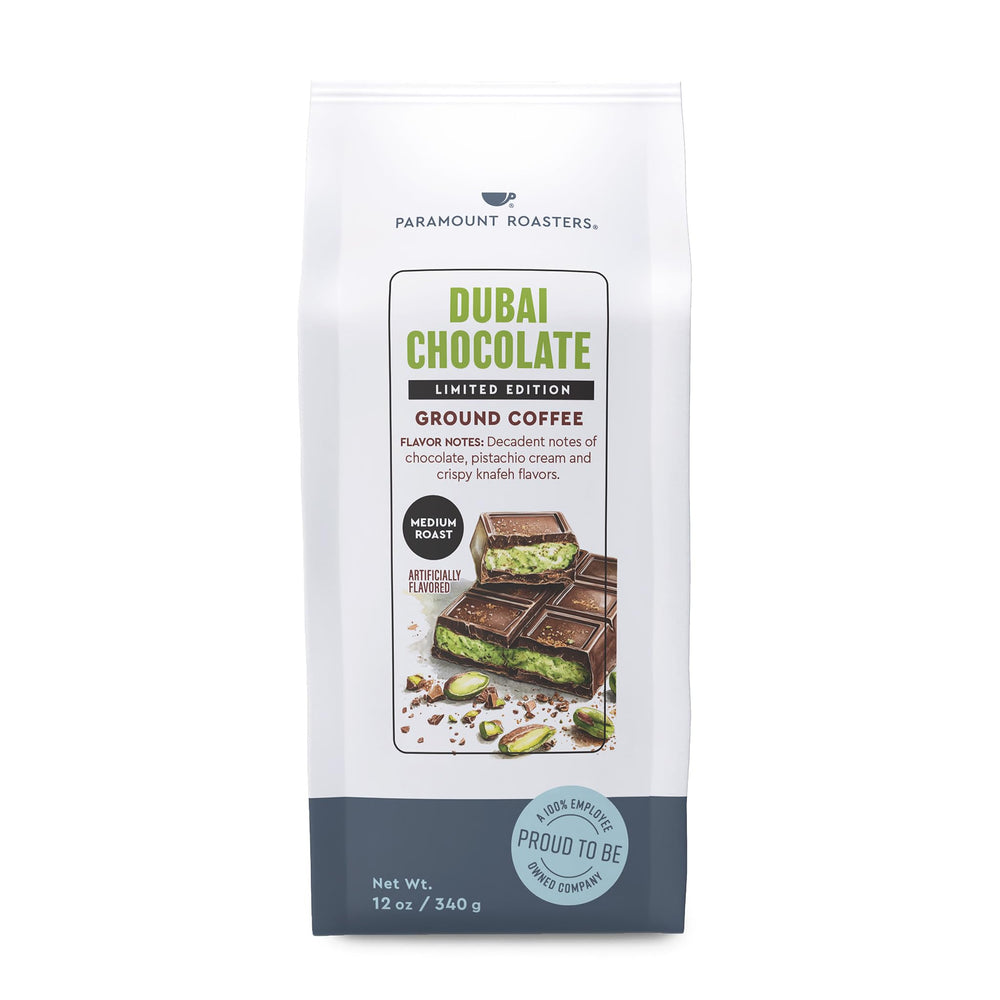 Paramount Roasters pistachio and chocolate aroma enhances the coffee experience.