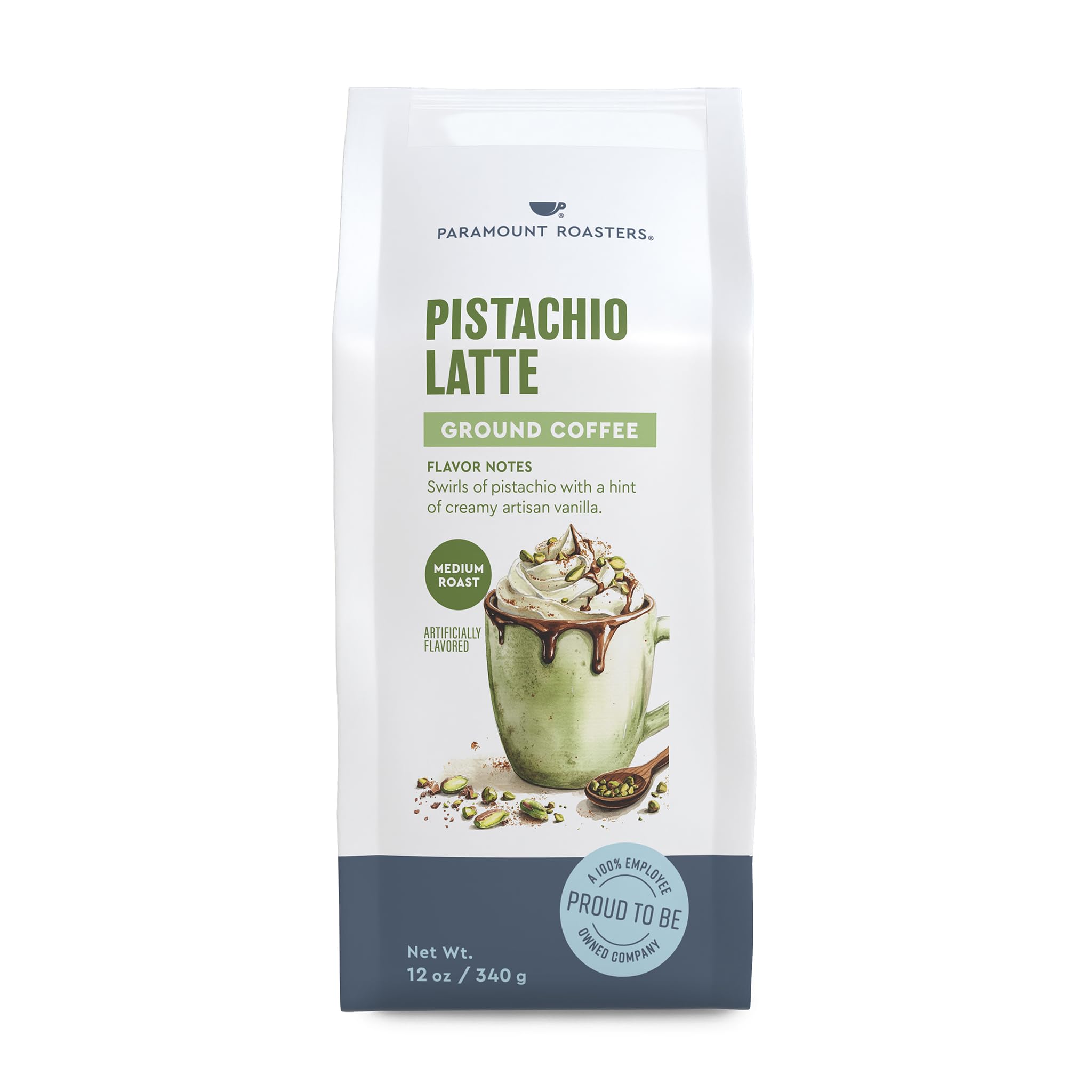 Paramount Roasters Pistachio Latte pour-over setup for iced or hot brew.