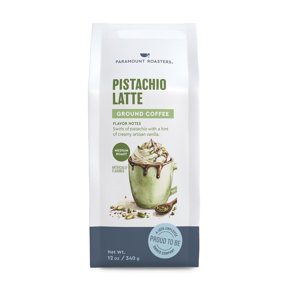 Paramount Roasters Pistachio Latte pour-over setup for iced or hot brew.