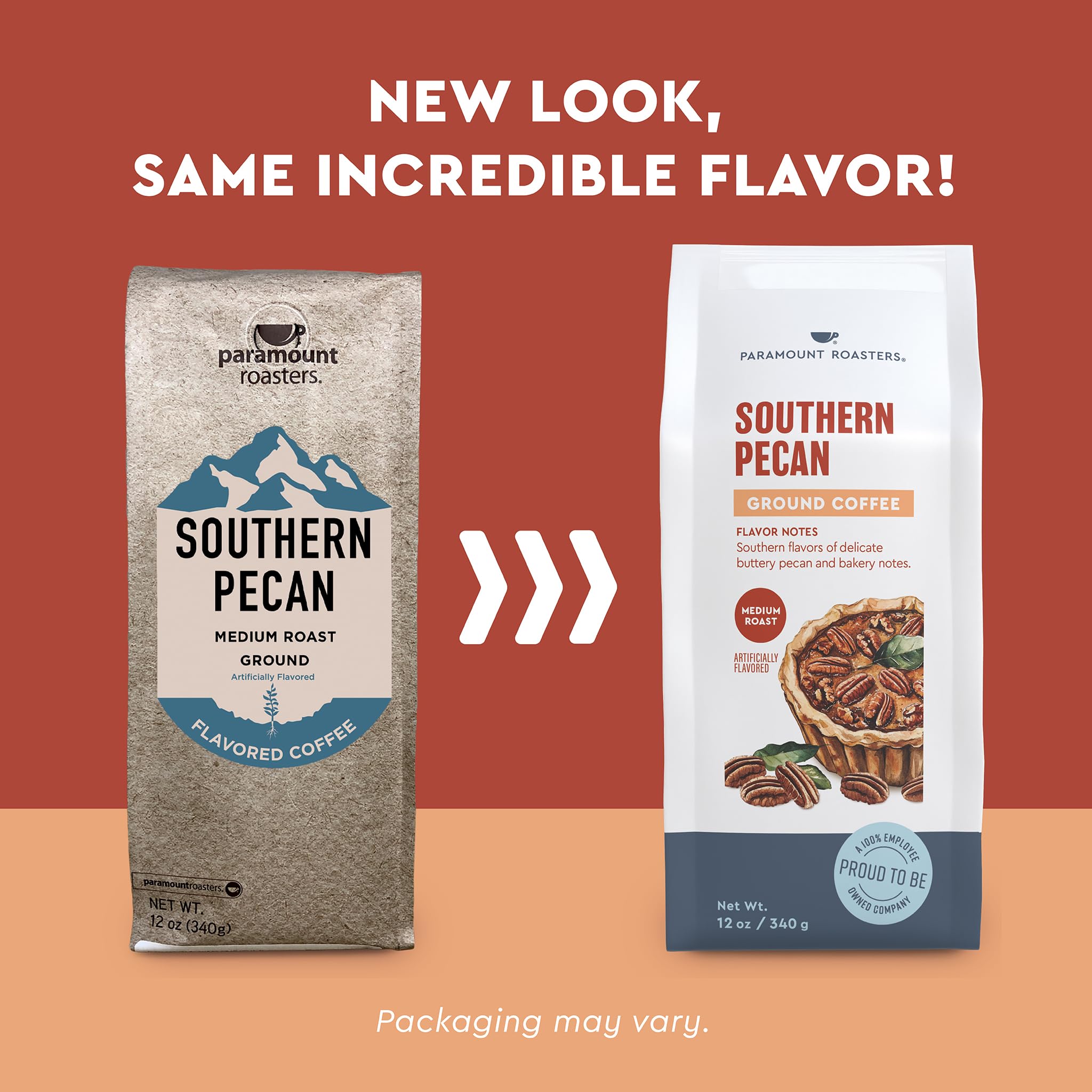 Paramount Roasters Southern Pecan coffee steaming cup; smooth, nutty notes in each sip.