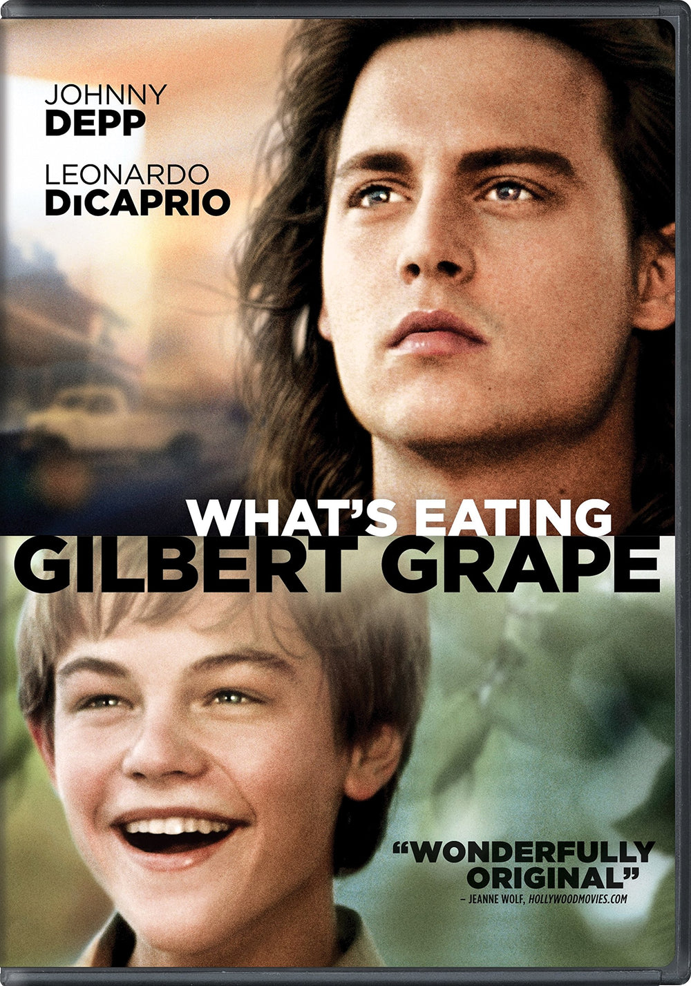 Paramount What's Eating Gilbert Grape DVD cover with Depp and DiCaprio for a classic movie night.