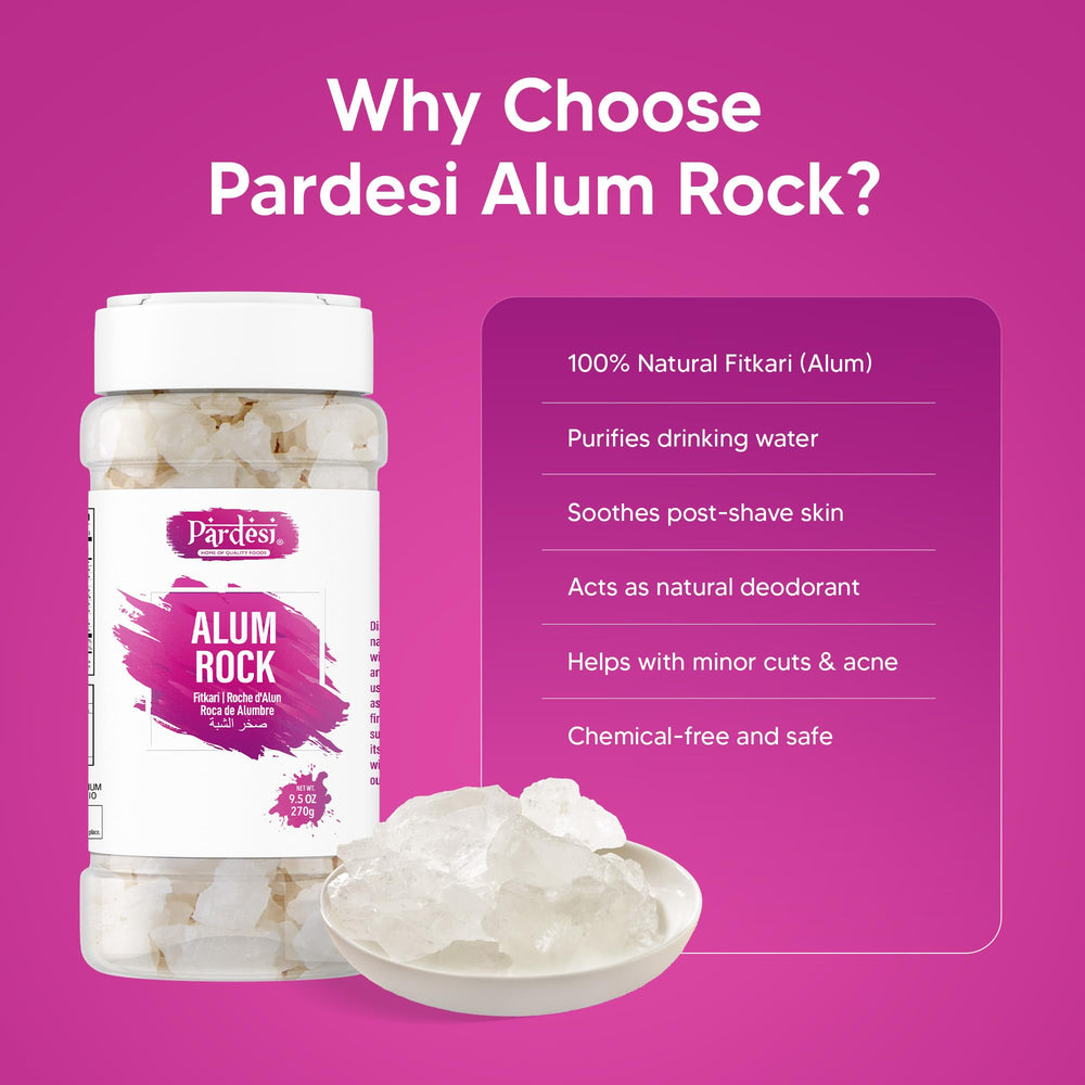 Pardesi alum underarm deodorizing use suggests chemical-free refreshment