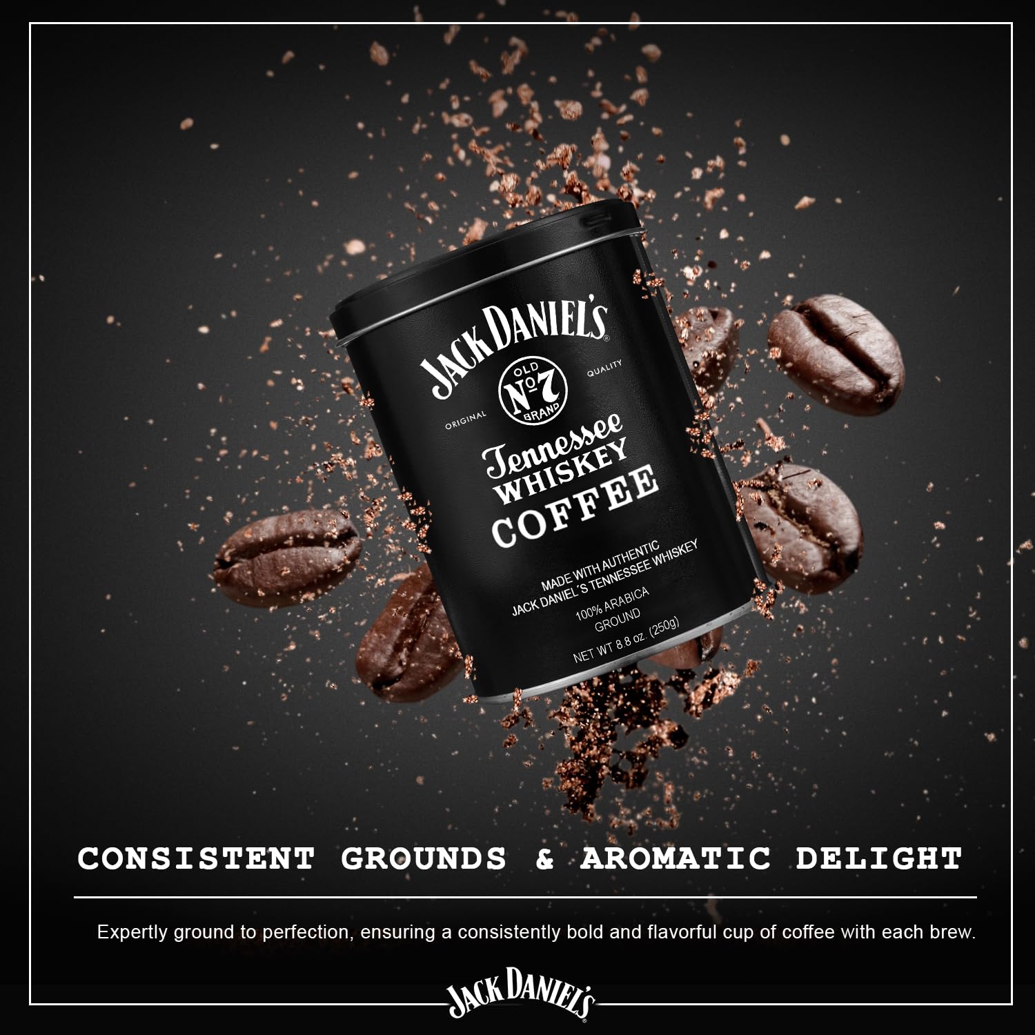 Parkway Gifting Co. Jack Daniel’s Coffee pour-over setup suggests brewing ritual.