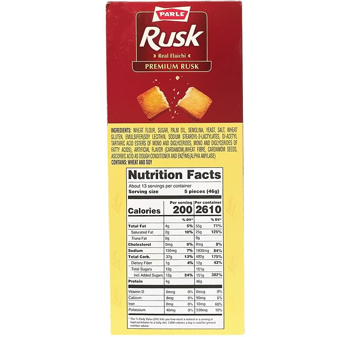 Parle Cardamom Elaichi Rusk baked to perfection with cardamom aroma for tea time