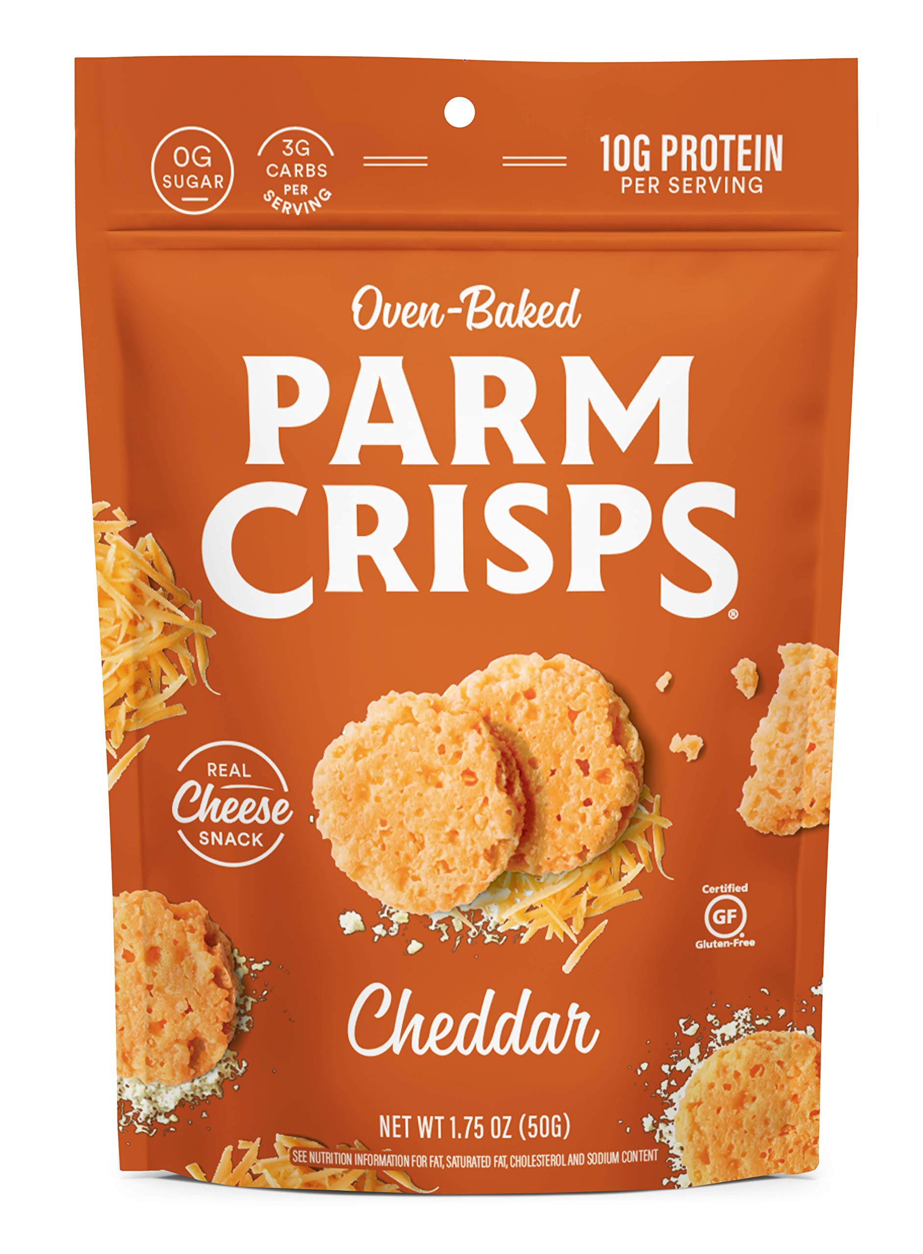 ParmCrisps Four Cheese crisps in a bag, versatile cheese snack for pairing