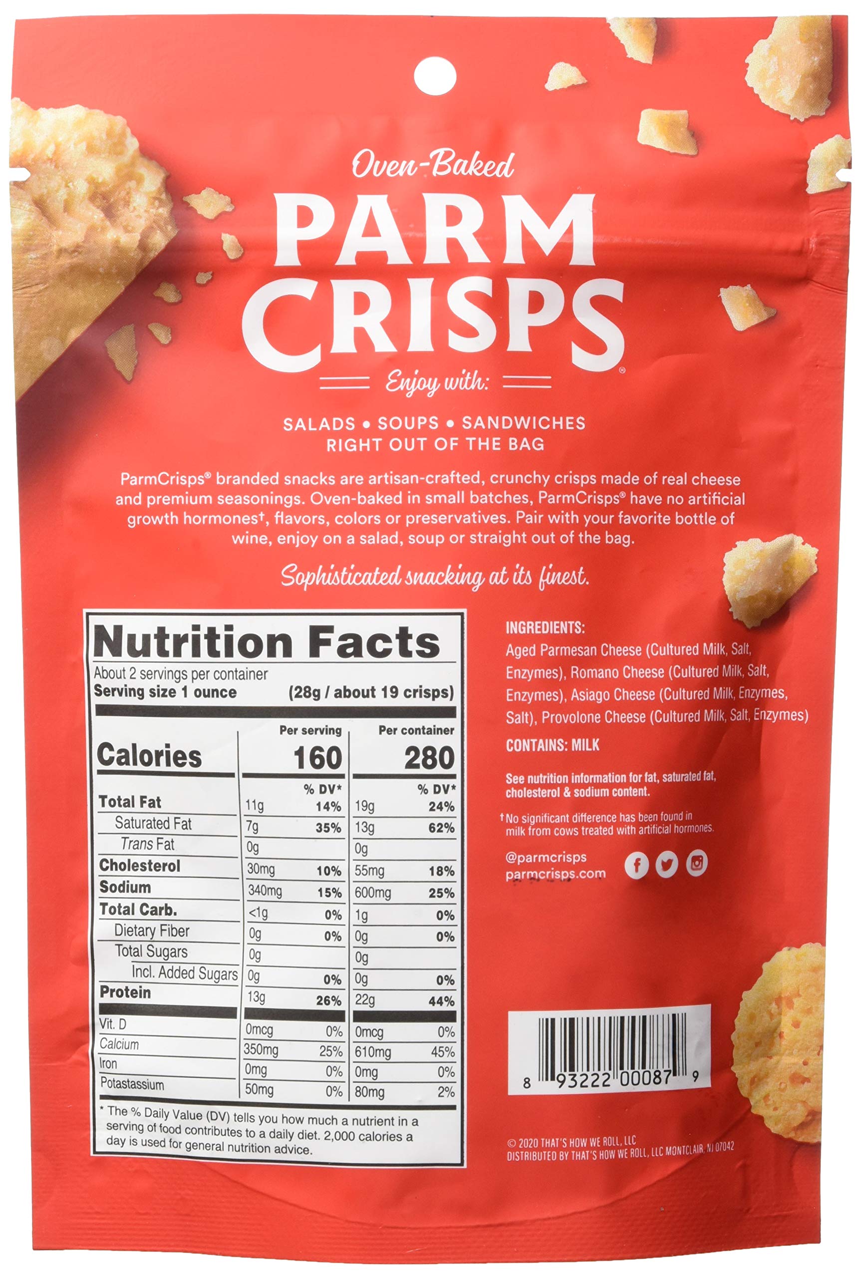 Parmcrisps Four Cheese pack-12 image showing convenient multi-pack.
