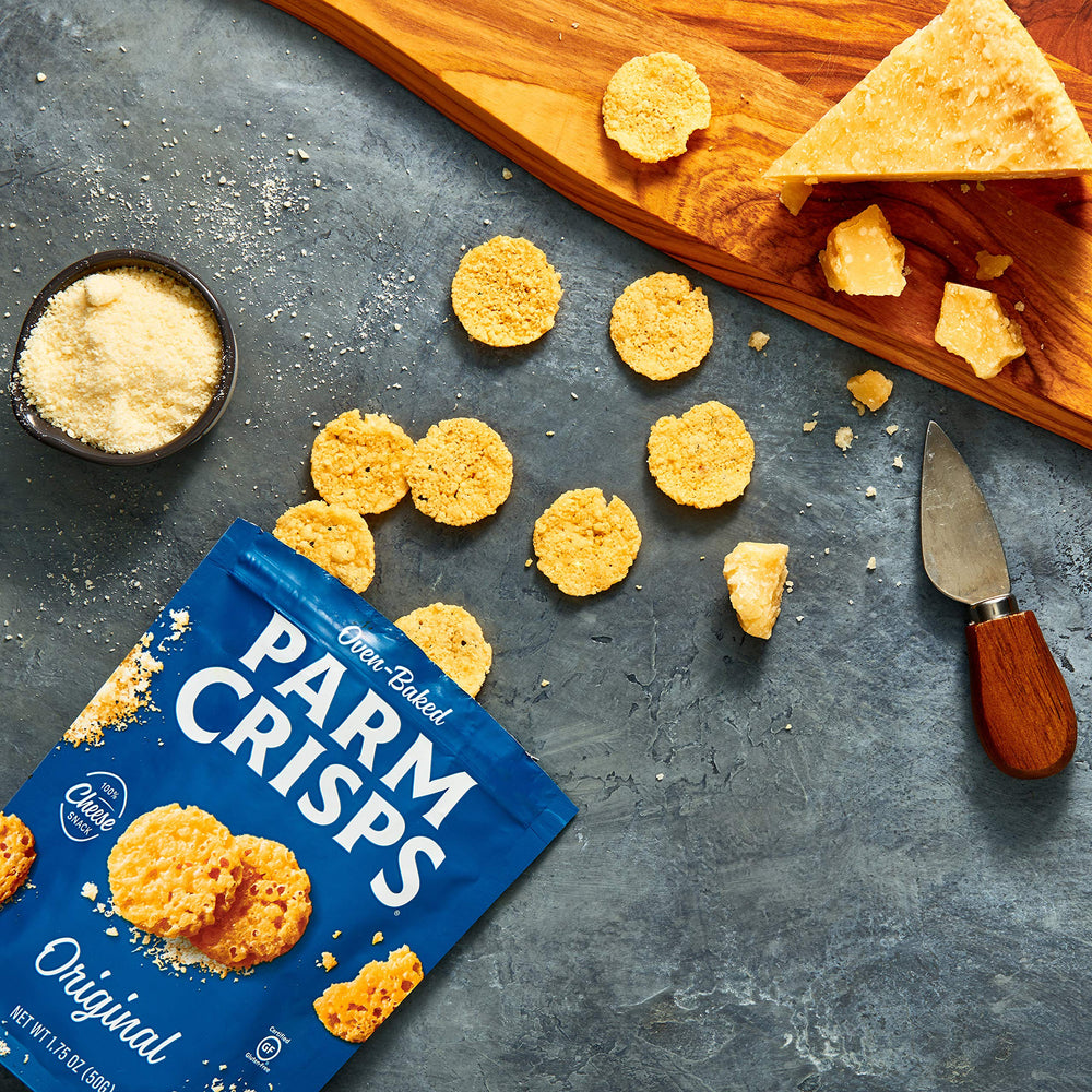 ParmCrisps gluten-free, sugar-free, low-carb option with bold cheese taste