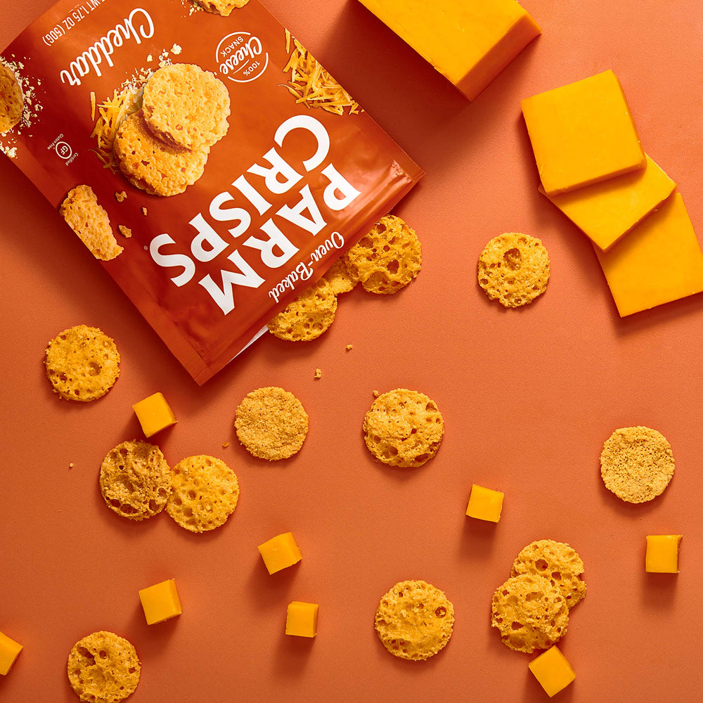 ParmCrisps USA-made, rBST-free cheese crisps for quick munching