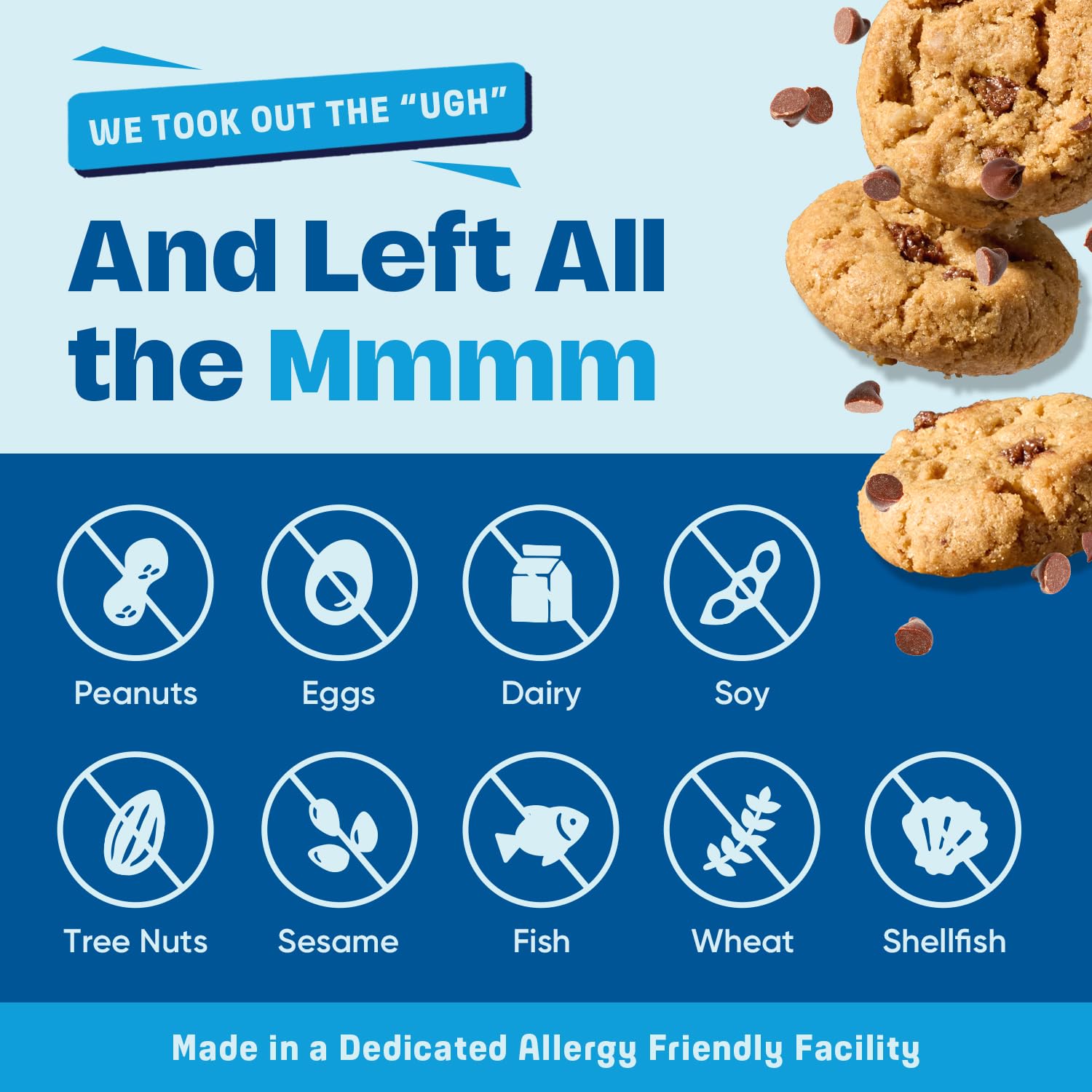 Partake Gluten-free vegan cookie ingredients shown in bowl.