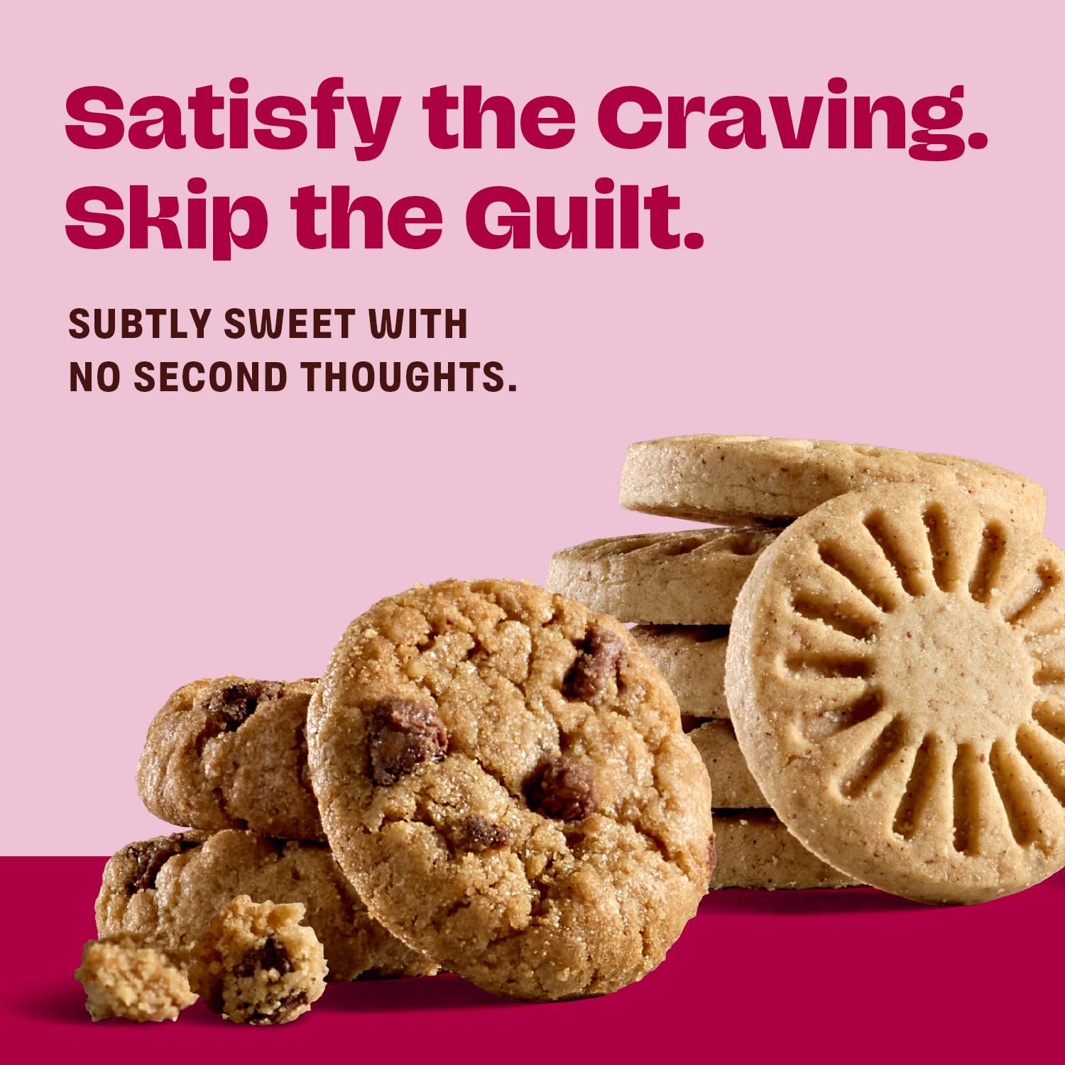Partake cookies sweetened with organic cane sugar and vanilla.