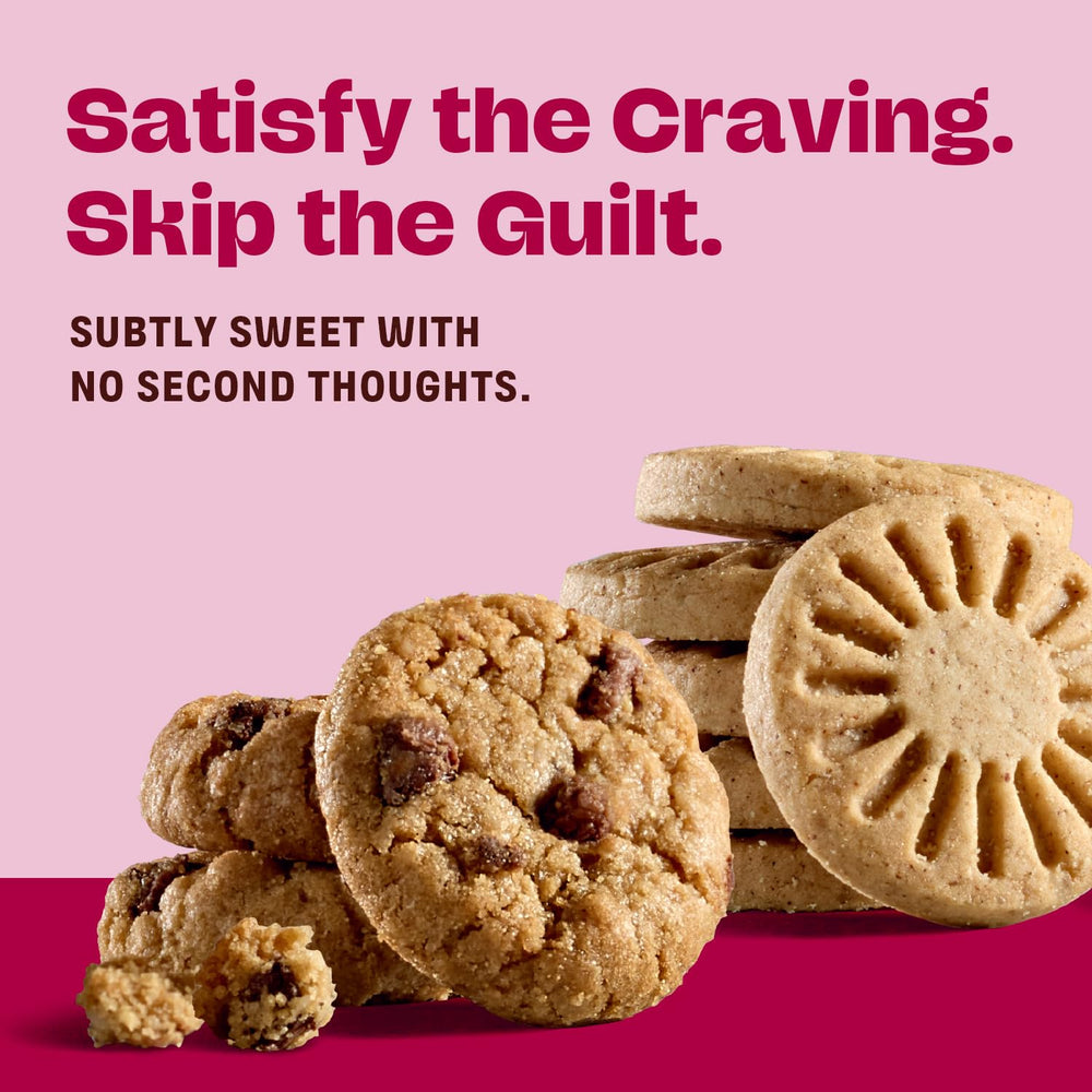 Partake cookies sweetened with organic cane sugar and vanilla.