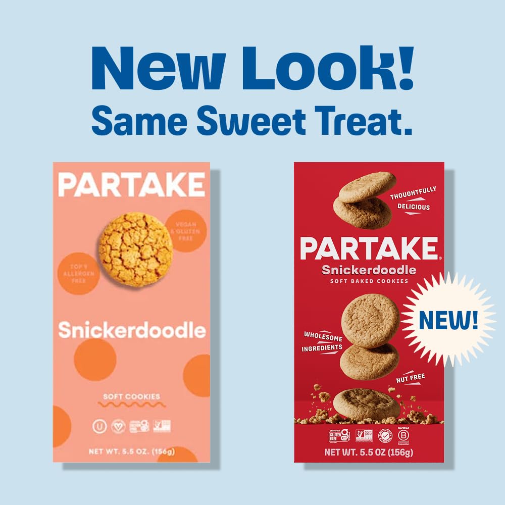 Partake snack arrangement on shelf, easy grab-and-go options for home or office