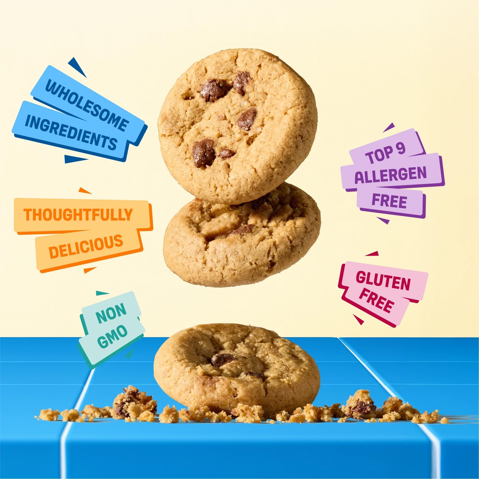 Partake cookies pack with open wrapper, ready for lunchbox sharing