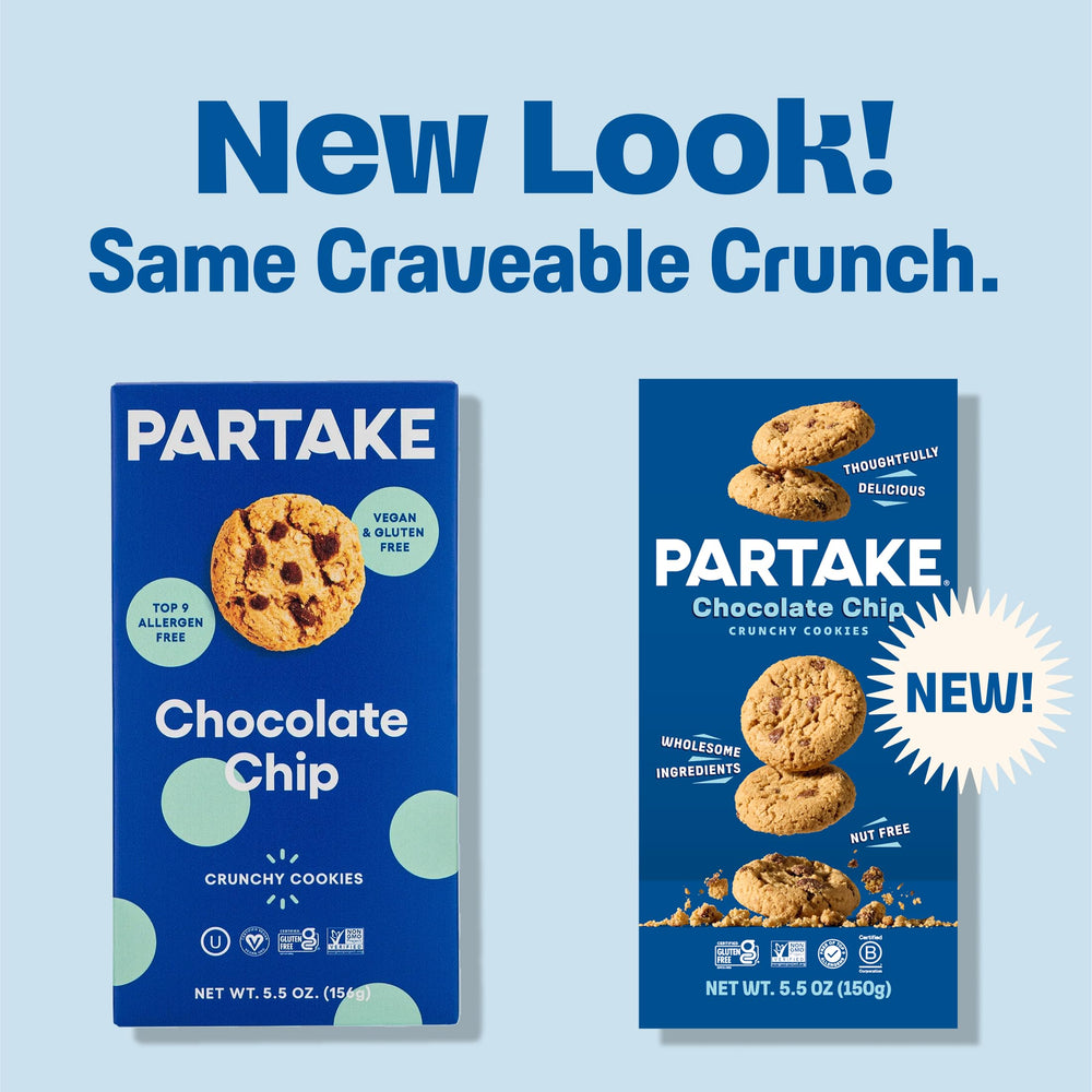 Partake vegan gluten-free cookie base using buckwheat, oat, cassava.