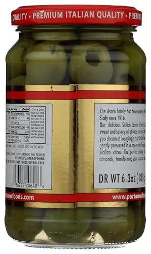 Partanna olives in brine with lemon showcasing vibrant Mediterranean flavor