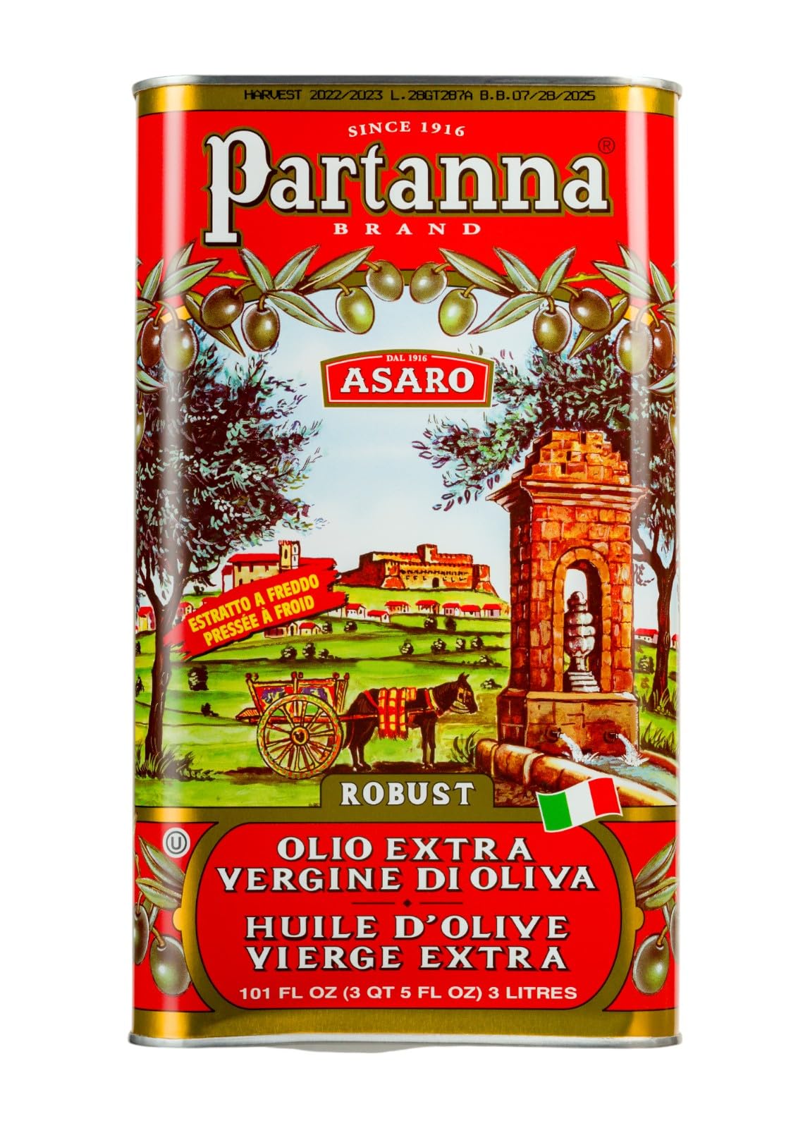 Partanna Robust EVOO kitchen-dish: elevates salads and roasts with depth.