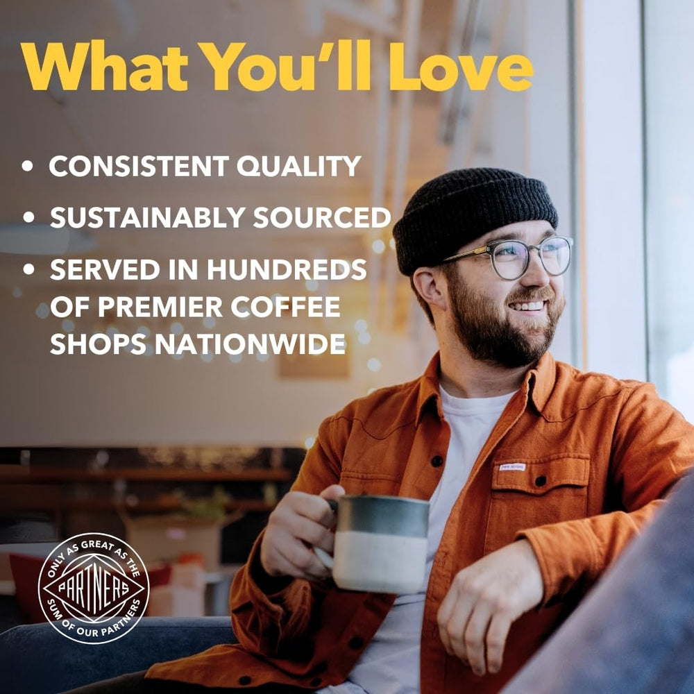 PARTNERS Elevate 12oz bag roast-date label highlights freshness